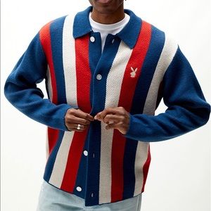 Red white and blue Playboy sweater